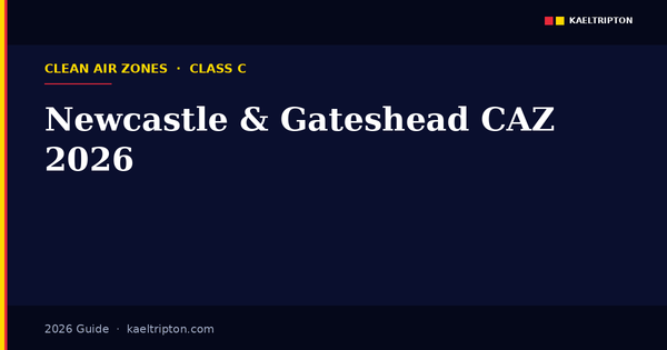 Newcastle and Gateshead Clean Air Zone 2026: Class C No-Car Charge