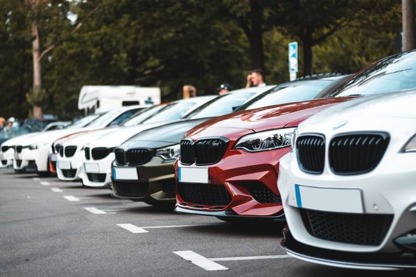 Car on a UK dealership forecourt