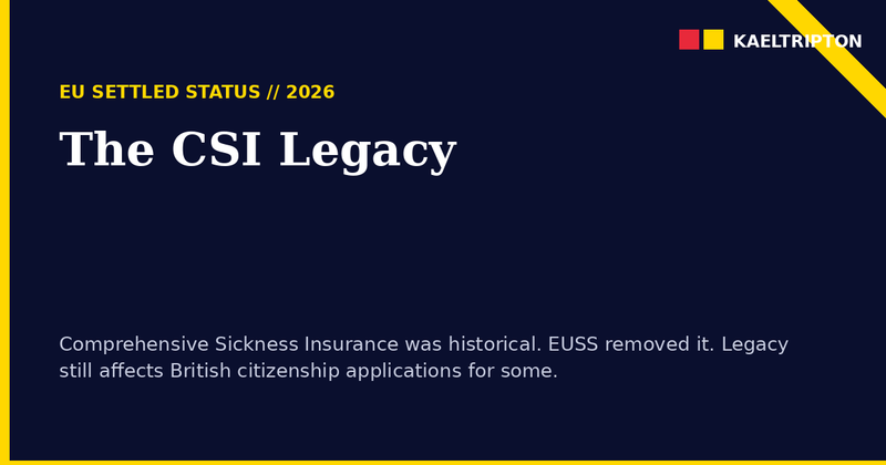 EUSS Comprehensive Sickness Insurance (CSI) Rule 2026: What It Meant and Its Legacy post image