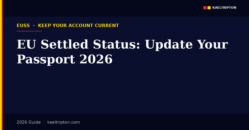 EU settled status update passport 2026 — link new ID to UKVI account