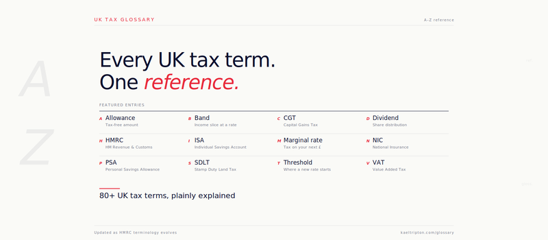 UK Tax Terminology A-Z — every term explained