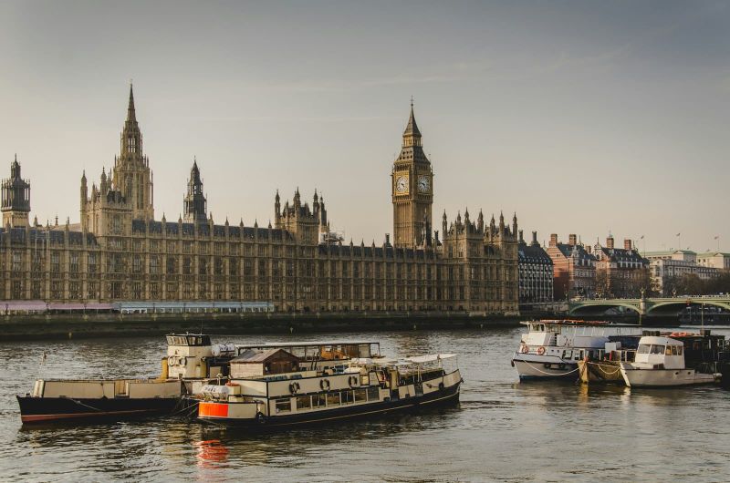 The Houses of Parliament in London, seat of the UK government