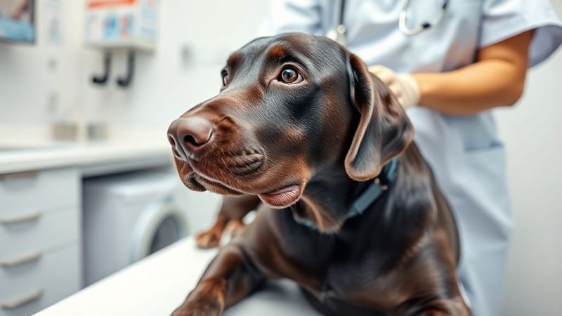 Dog at vet - ManyPets pet insurance review UK