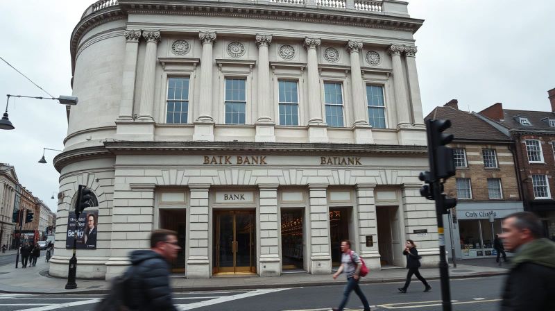 The Bank of England building on Threadneedle Street