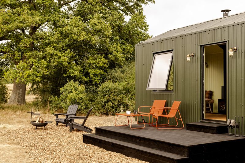 Shacks off-grid cabin in the English countryside