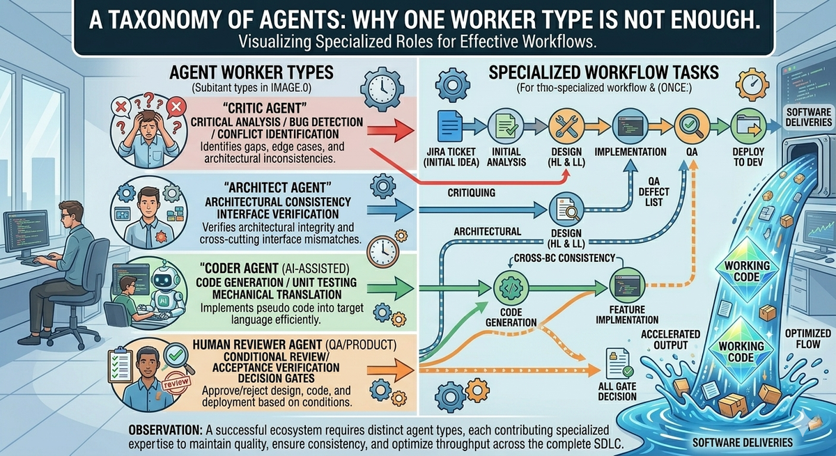 A Taxonomy of Agents: Why One Worker Type Is Not Enough