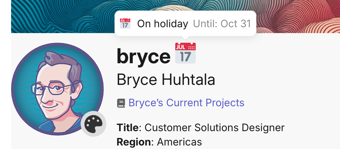 Example of the holiday emoji