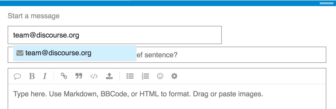 undefined Discourse 1.9 email address in PM
