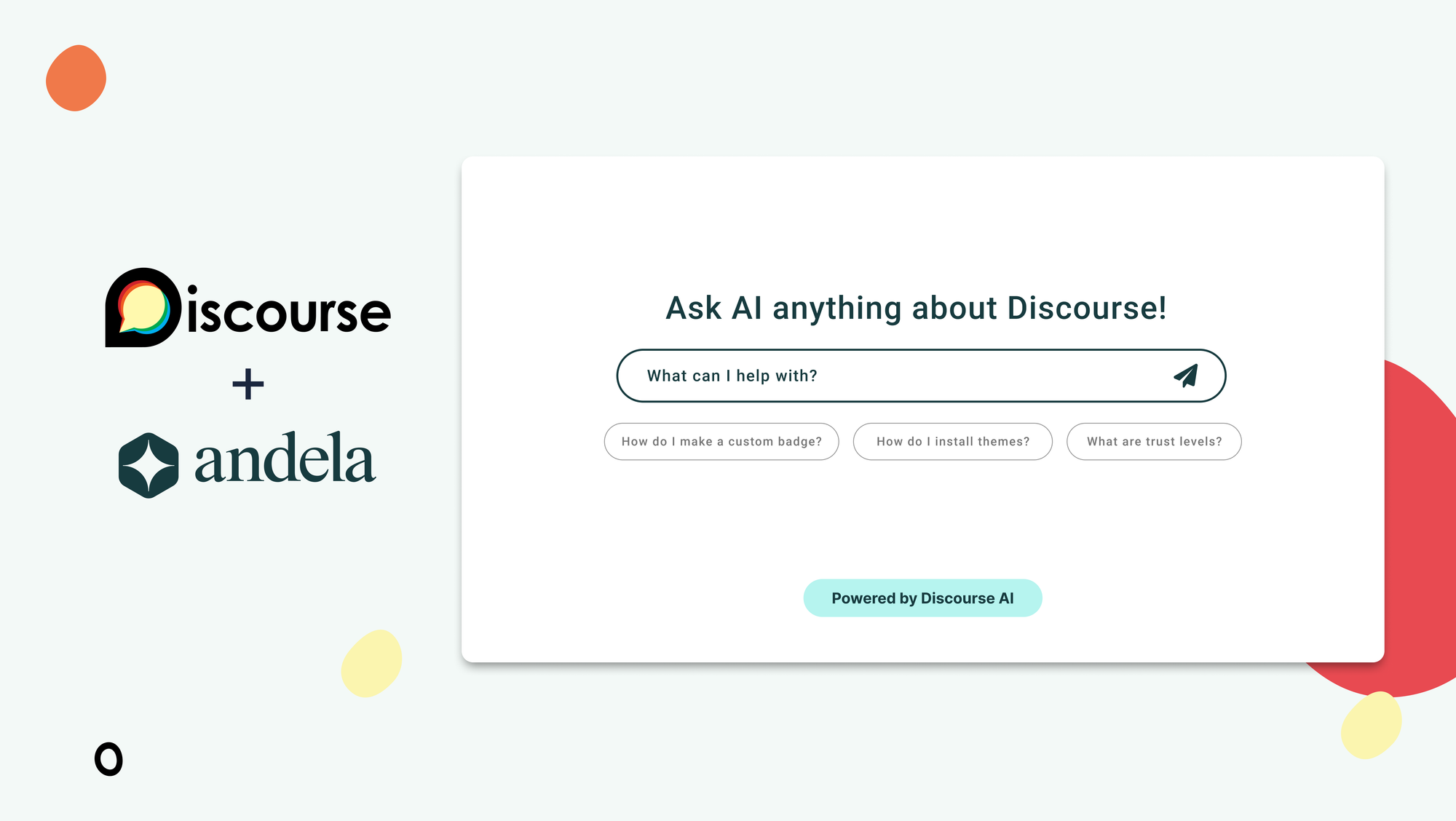 screenshot of Discourse AI. Discourse plus Andela 