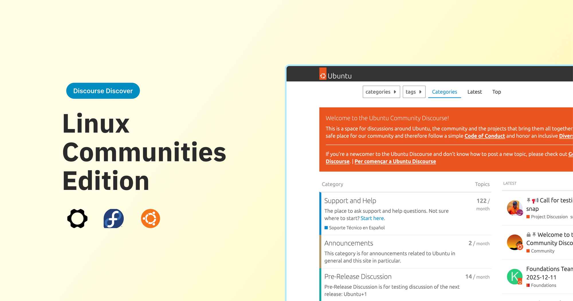 Discourse Discover: Linux Communities
