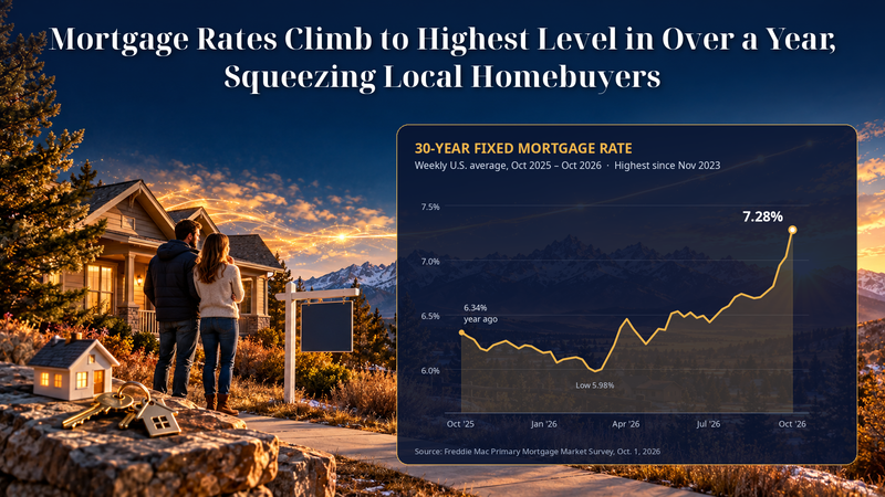 Mortgage Rates Climb to Highest Level in Over a Year, Squeezing Local Homebuyers