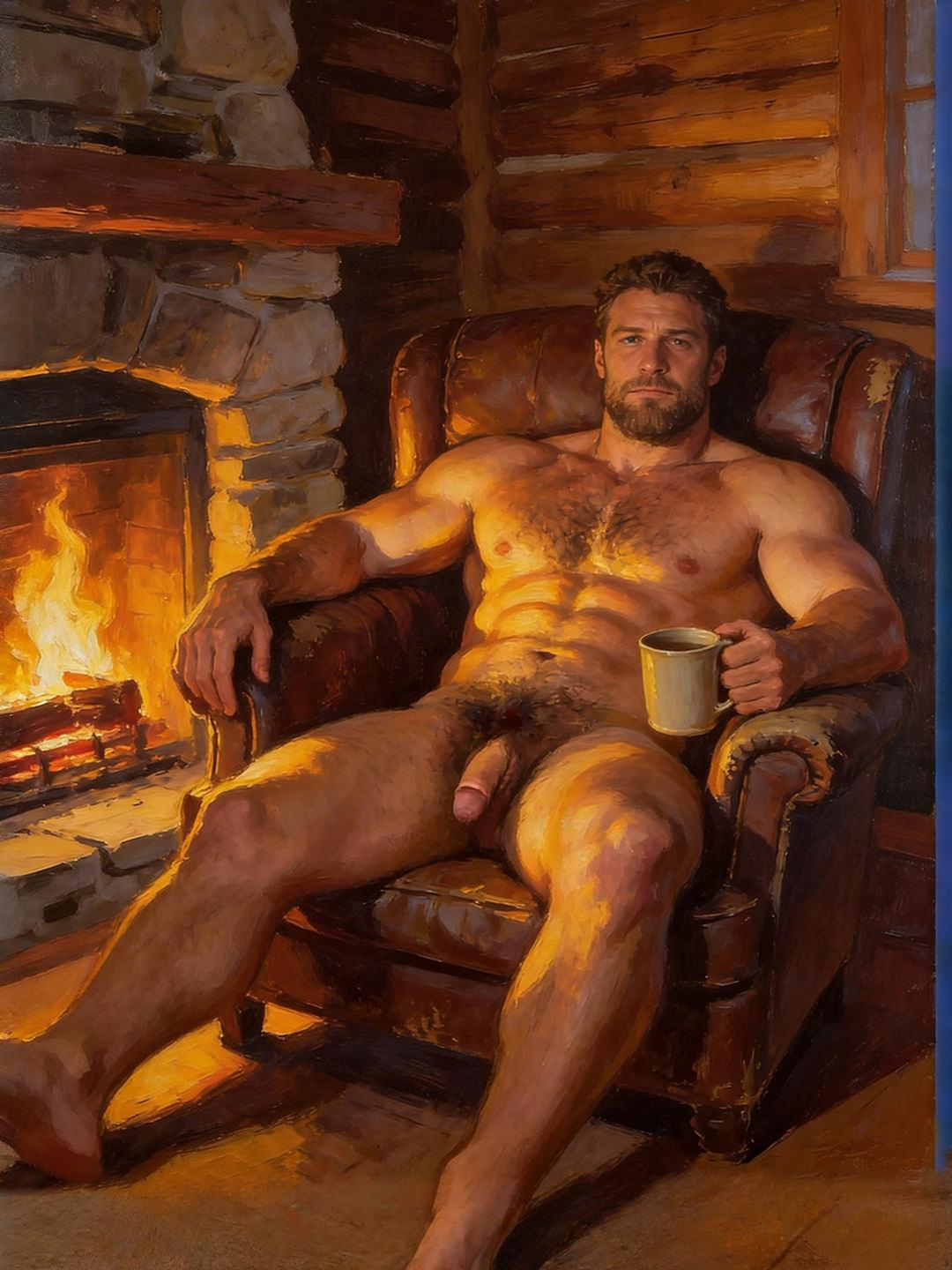“Randall by the Fire” Fine Giclee Art Print