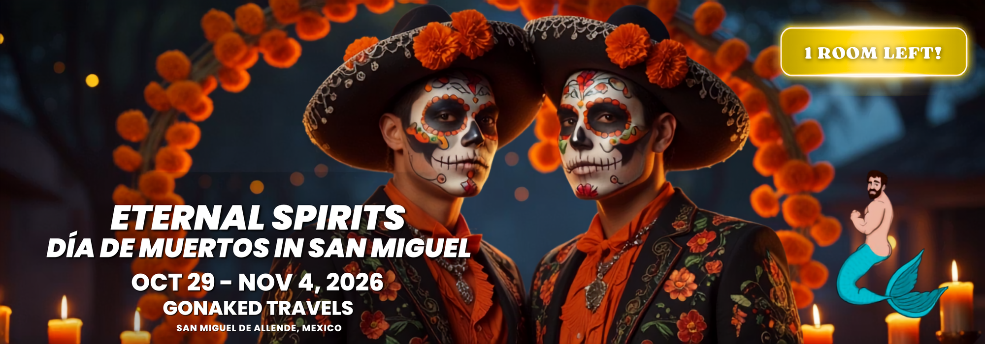 One King Room Left for Day of the Dead!