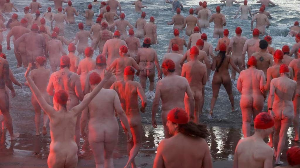 Three Thousand People Stripped Down for an Icy Sunrise Swim in Tasmania