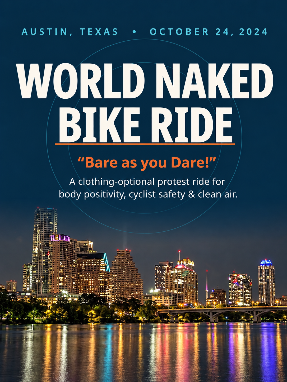 Bare as You Dare! Austin's World Naked Bike Ride Is Rolling Again!