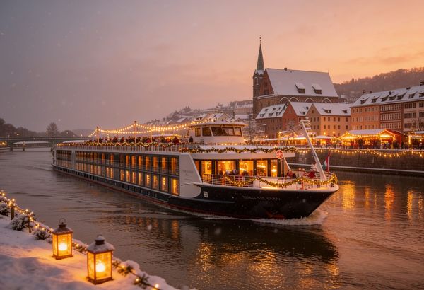 Mulled wine. Snow on your shoulders. The Danube doing its thing.