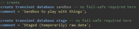 Transient Database in Snowflake
