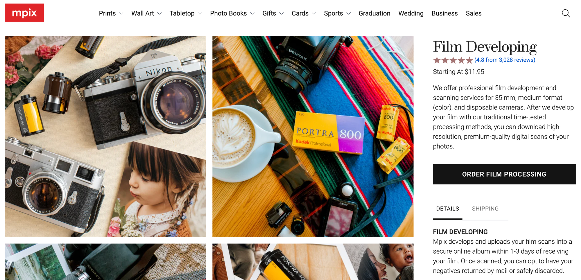 screenshot of mix.com's webpage dedicated to film developing