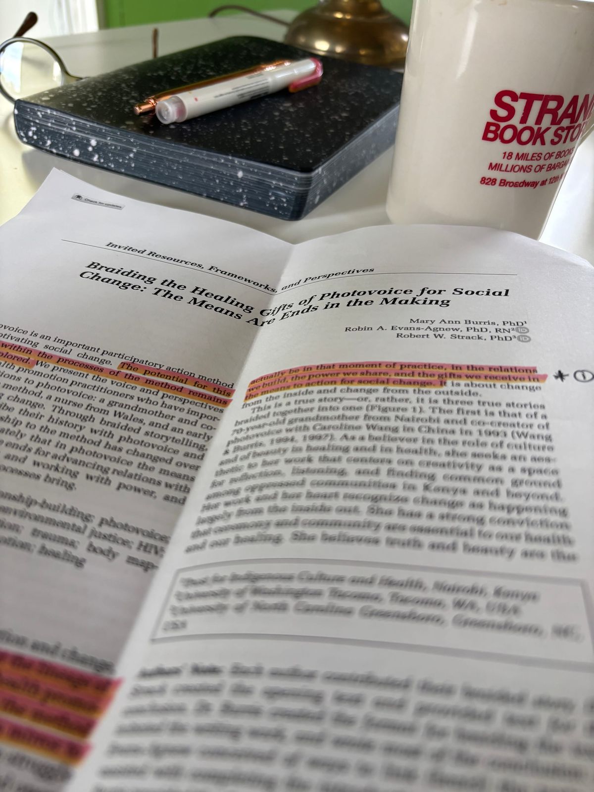 four note friday 1.13 | Take-aways from 'Braiding the Healing Gifts of Photovoice for Social Change: The Means Are Ends in the Making'