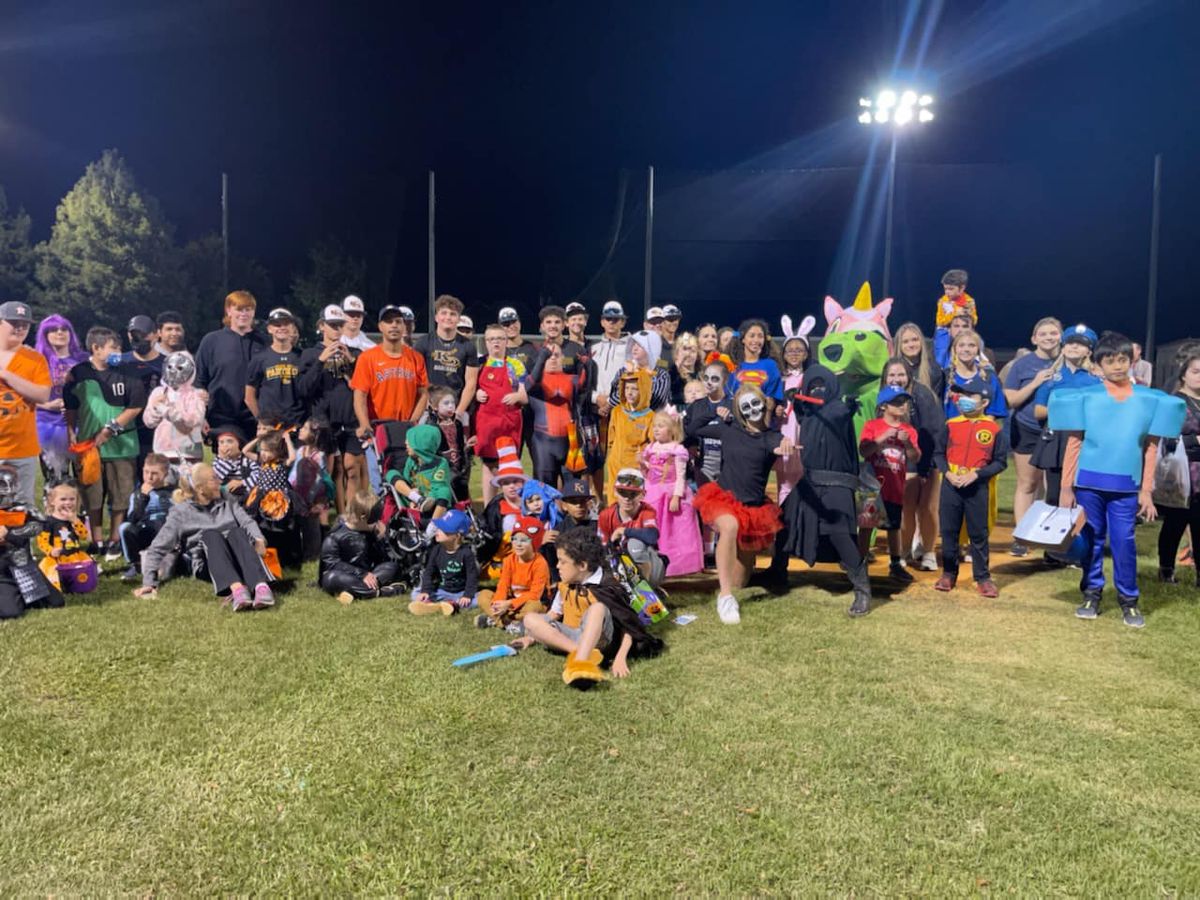 Spring Klein Superstars enjoy some time together after a Halloween game.
