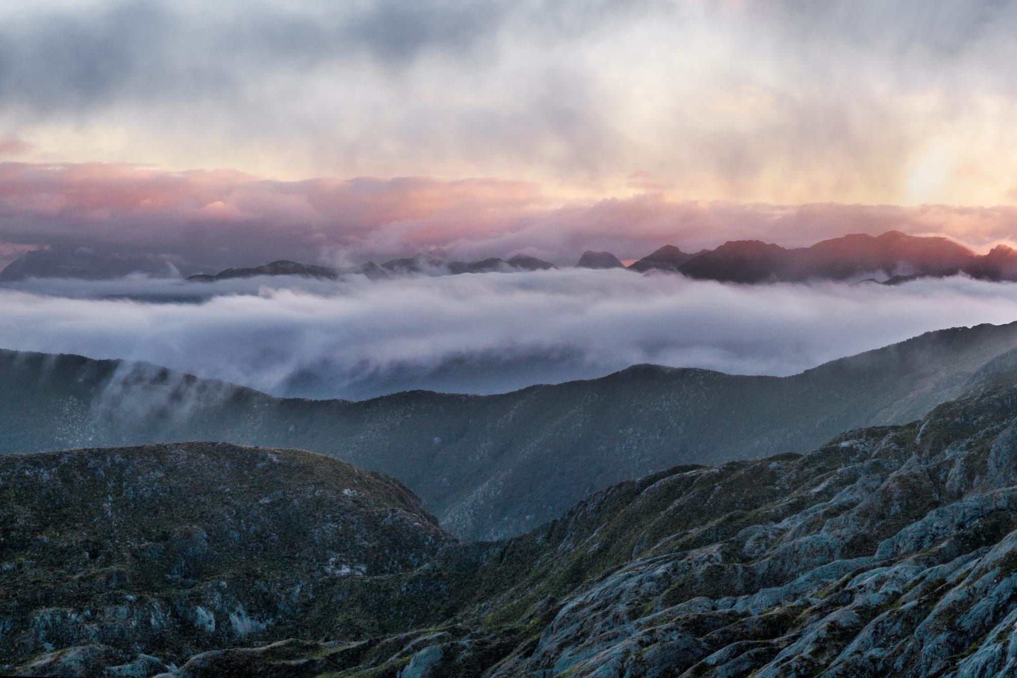 Photographic locations worth sweating for: Ellis Basin bivvy, Mt Arthur Range
