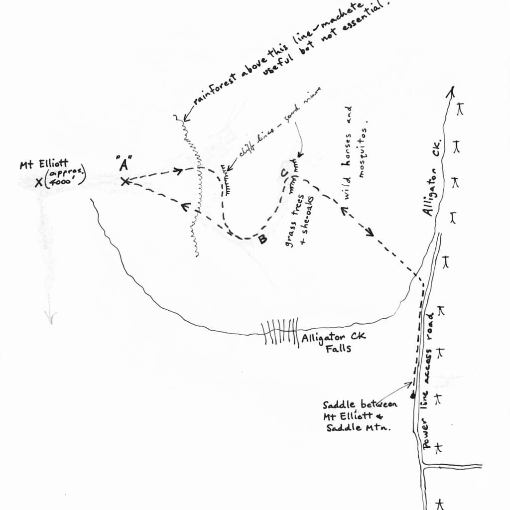 Mt Elliott 14/8/66 (Unofficial trip)