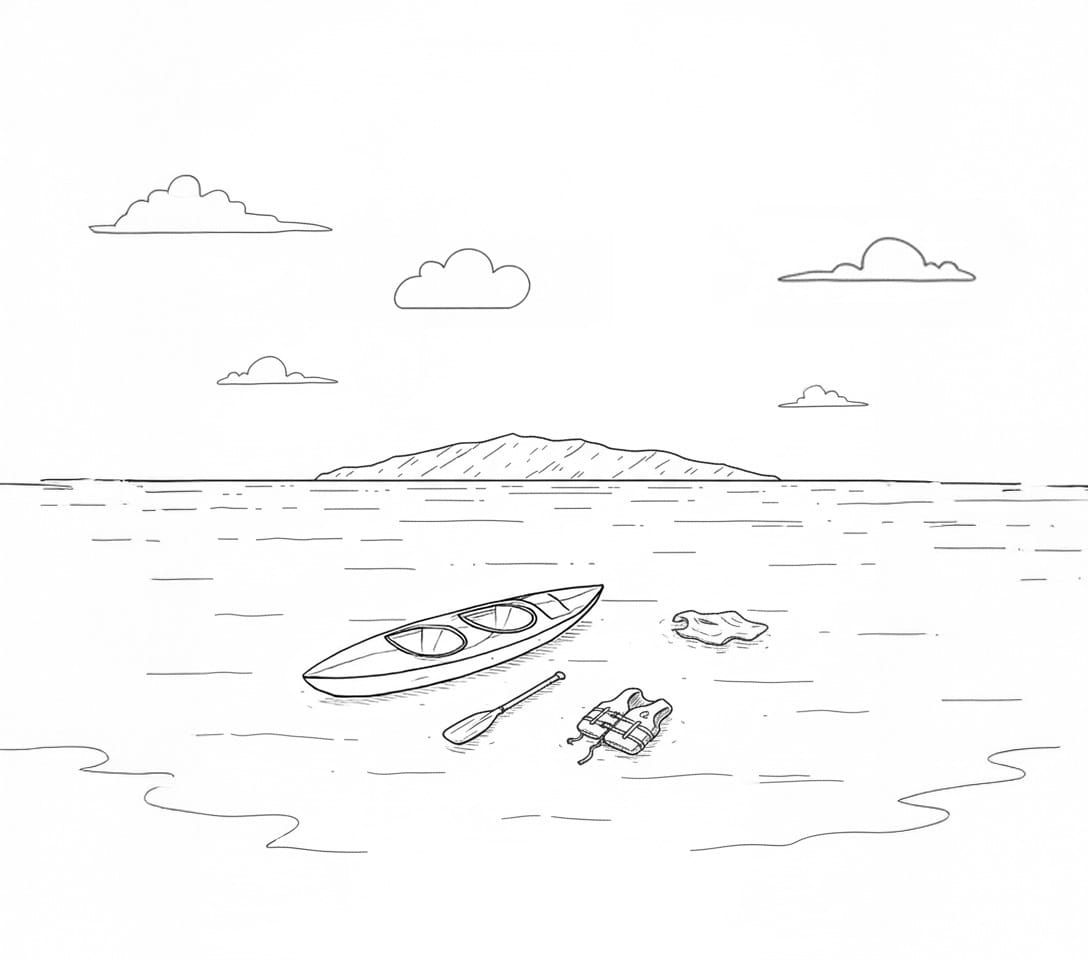 Kayak sailing from Townsville to Magnetic Island (Florence Bay)