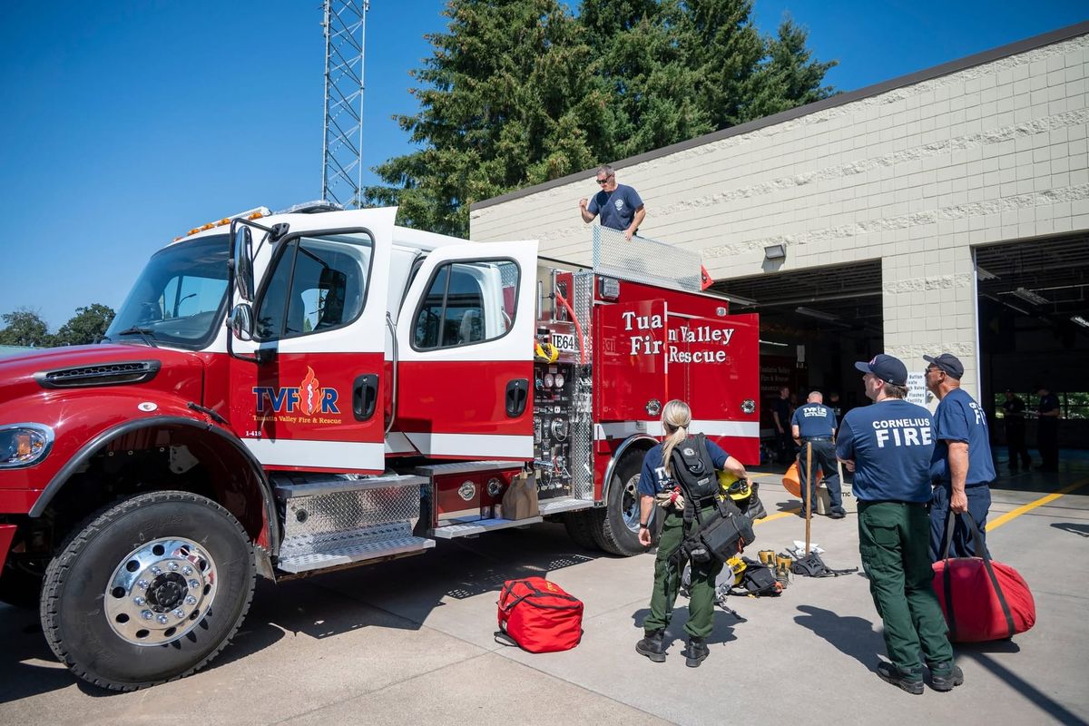 Banks, Forest Grove, Cornelius crews deploy to Wrights Spring Fire