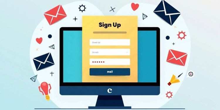  Pop-up email sign-up form on screen