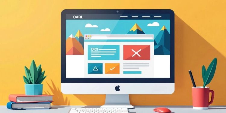 Optimized landing page on a computer screen