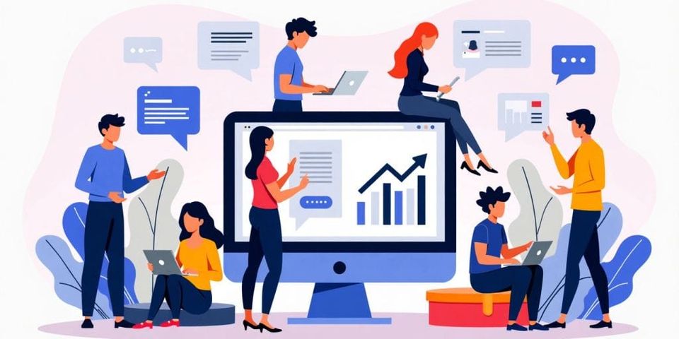 People engaging with digital devices