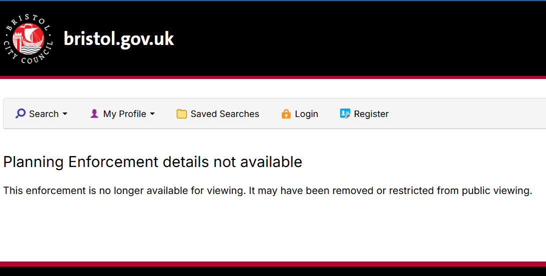 Planning Enforcement Notices have been removed by BCC