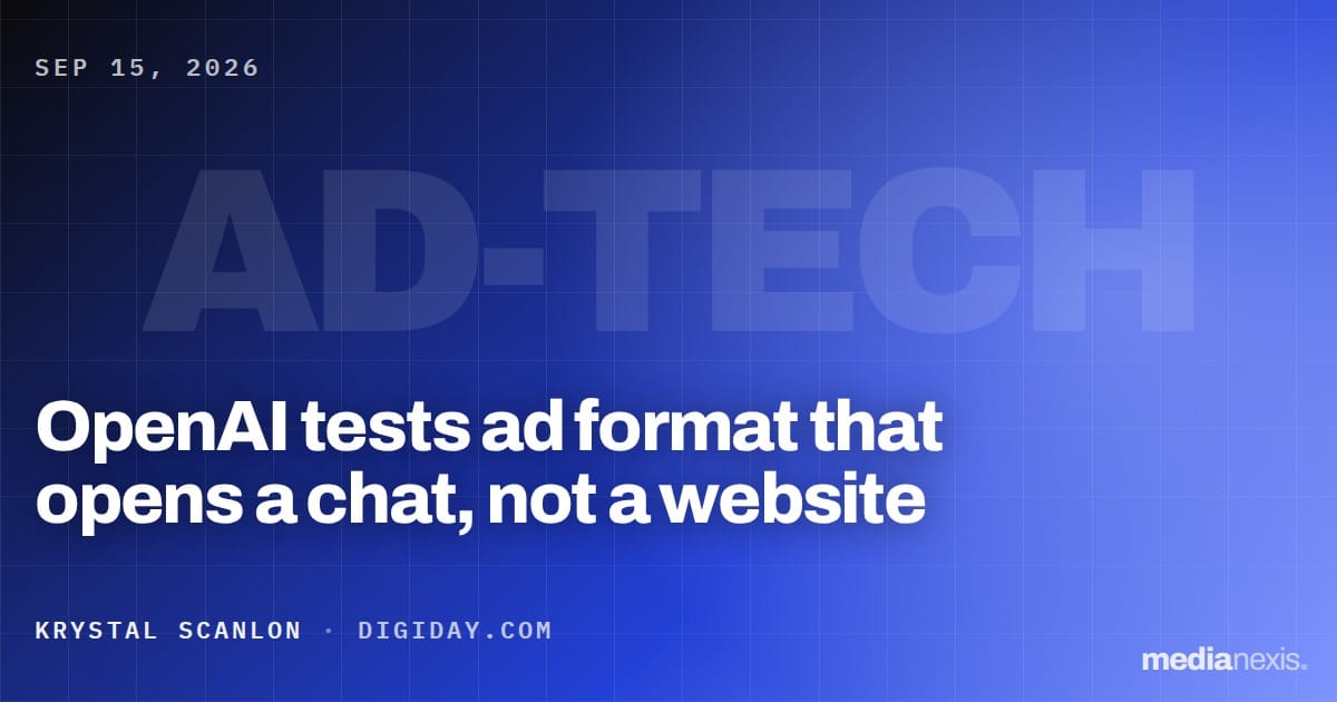 OpenAI tests ad format that opens a chat, not a website