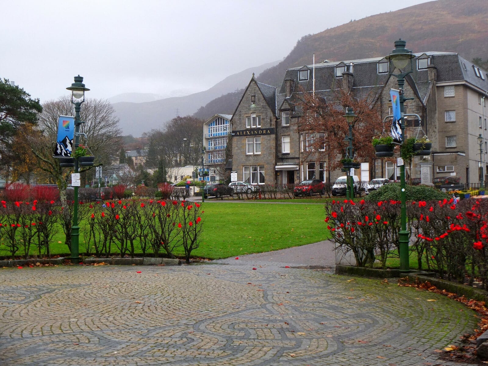 The Alexandra Hotel in Fort William, a hospitality employer in the Scottish Highlands, on a wet November day