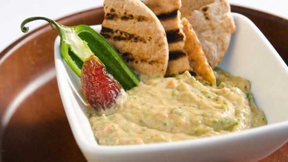 Medjool Date, Chile, and Yogurt Dip