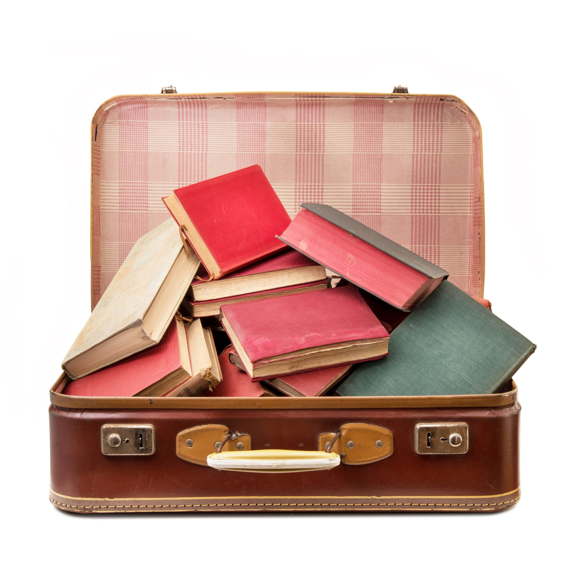 A suitcase full of books