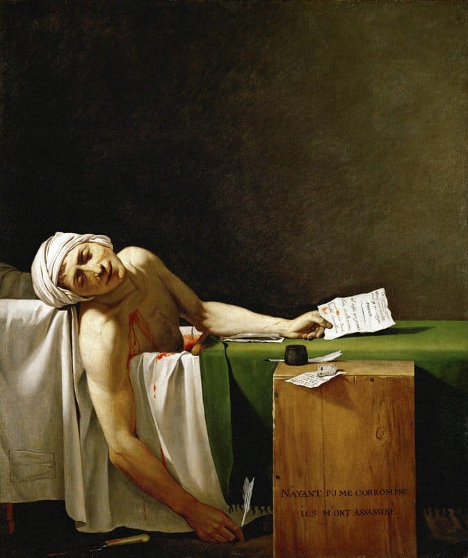 Jacques-Louis David,&nbsp;The Death of Marat, 1793
