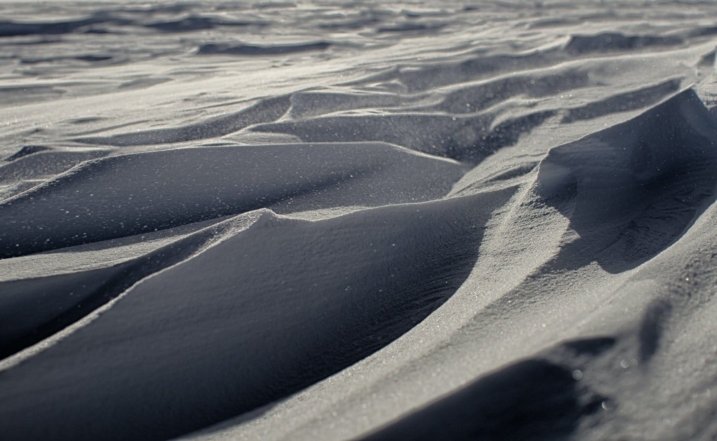 An image of sastrugi from NOAA. (Sourced from Unsplash.)
