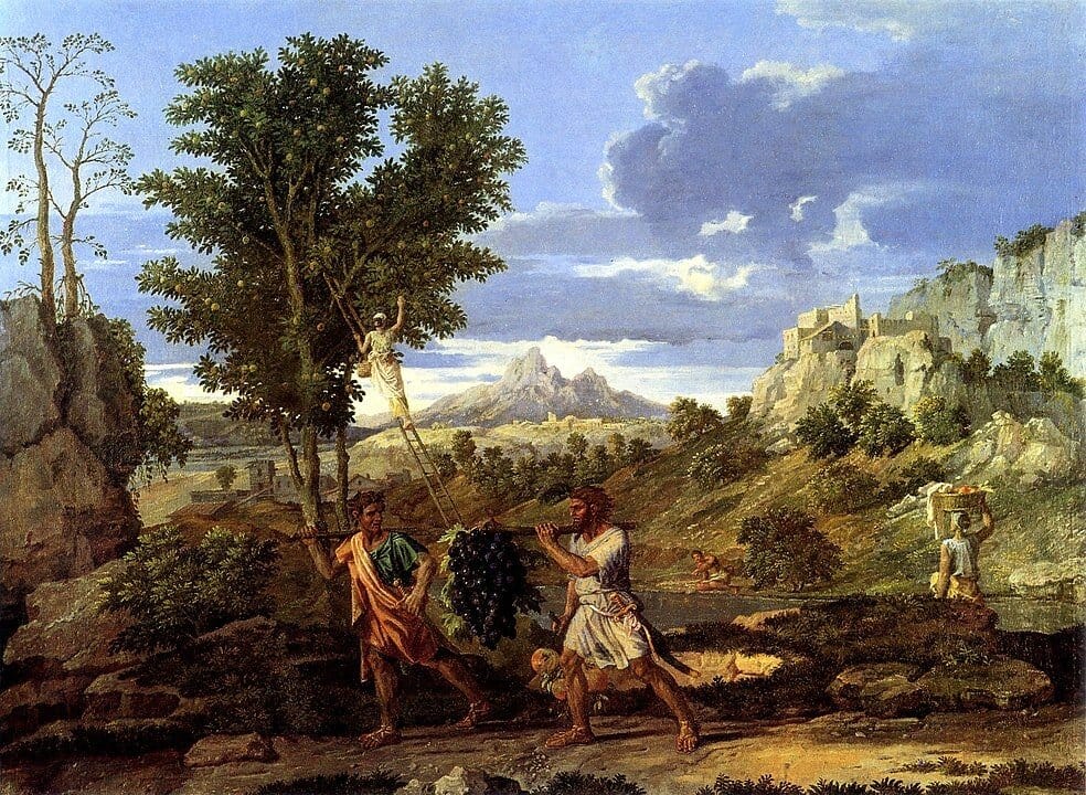 L’Automne or La Grappe de Canaan by Nicolas Poussin, painted between 1660 and 1664