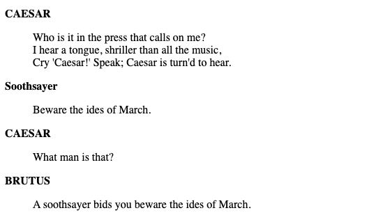 This is the moment in Shakespeare’s Julius Caesar when the warning comes.