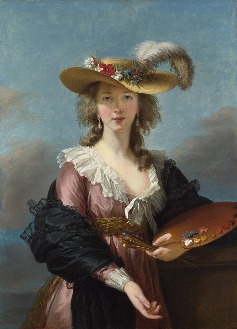 Self-portrait in a straw hat, Élisabeth Vigée le Brun, after 1782