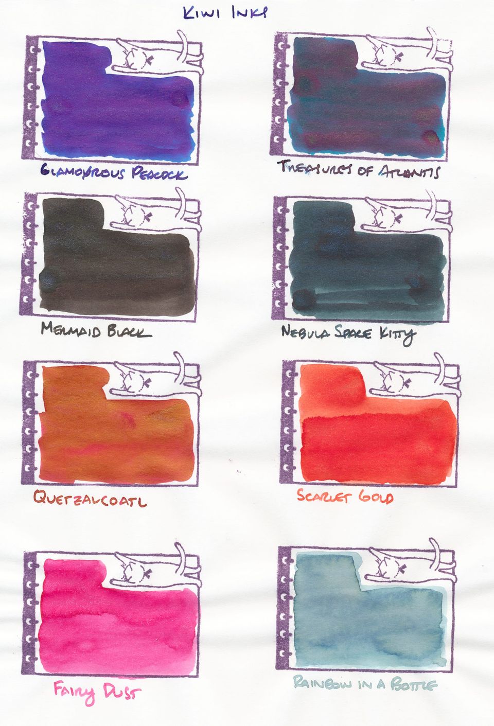 Ink Swatch Wednesday: Kiwi Inks
