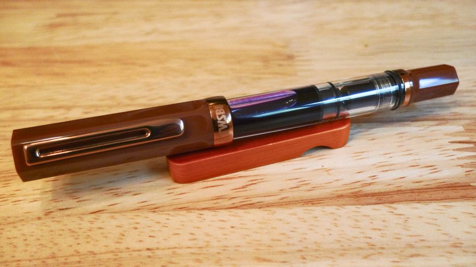 Ink Swatch Wednesday: KWZ Gummiberry and TWSBI ECO Espresso Bronze