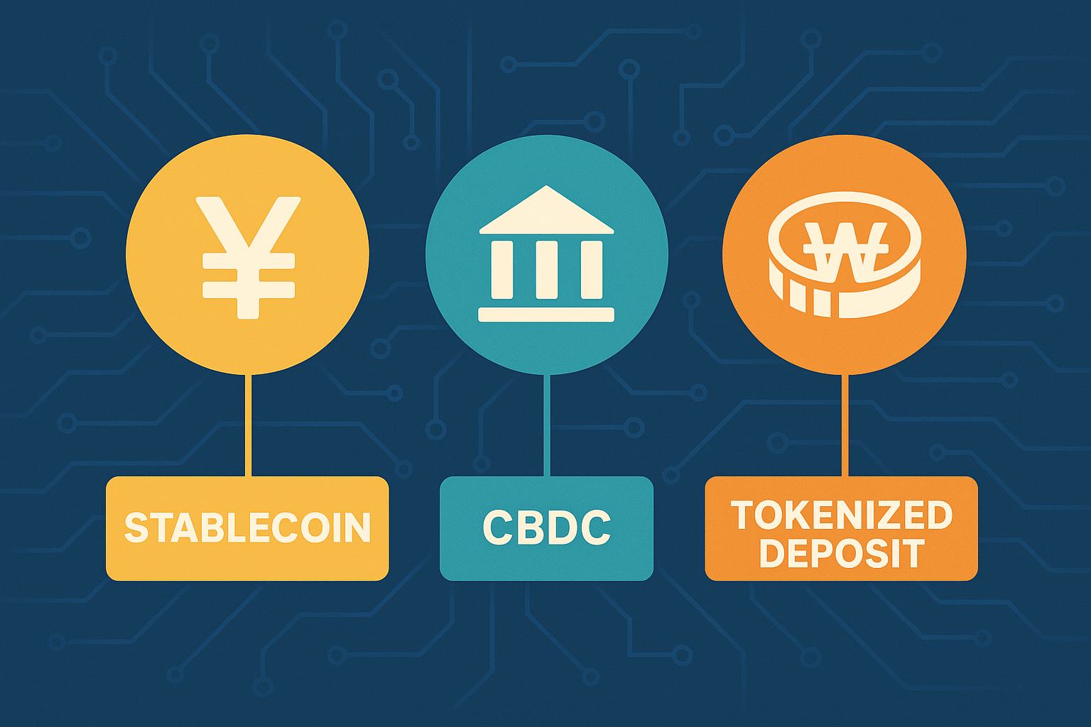 Stable Coin vs CBDC vs Tokenized Deposit focusing on East Asia(Japan and Korea)