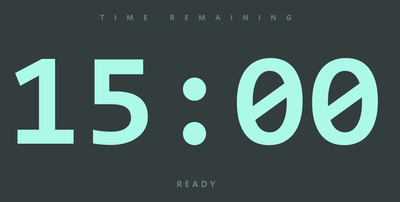 Count down timer for events, panel discussion, conference