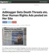 Agencyspy: Adblogger Gets Death Threats etc. Over Human Rights Ads 2008