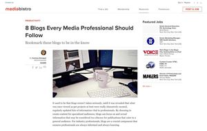 Mediabistro: 8 Blogs Every Media Professional Should Follow