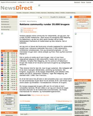 NewsDirect - Advertising community hits the 35.000 members mark