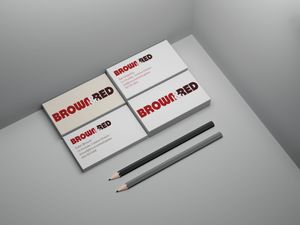 Brown&Red Business Card and logo