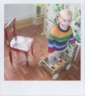 Arts and crafts, or interior design for the wee one